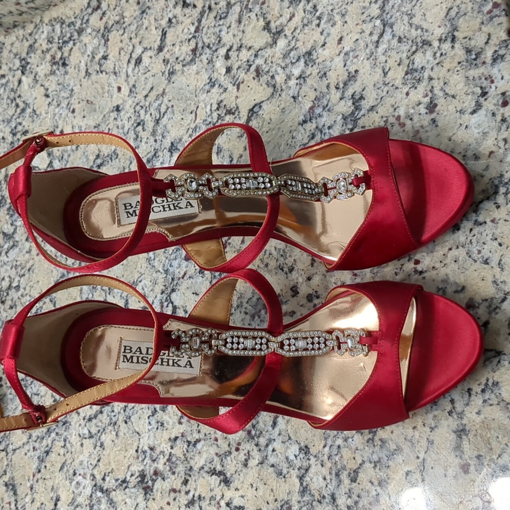 Badgley Mischka Rhinestone Sandals Sz. 8